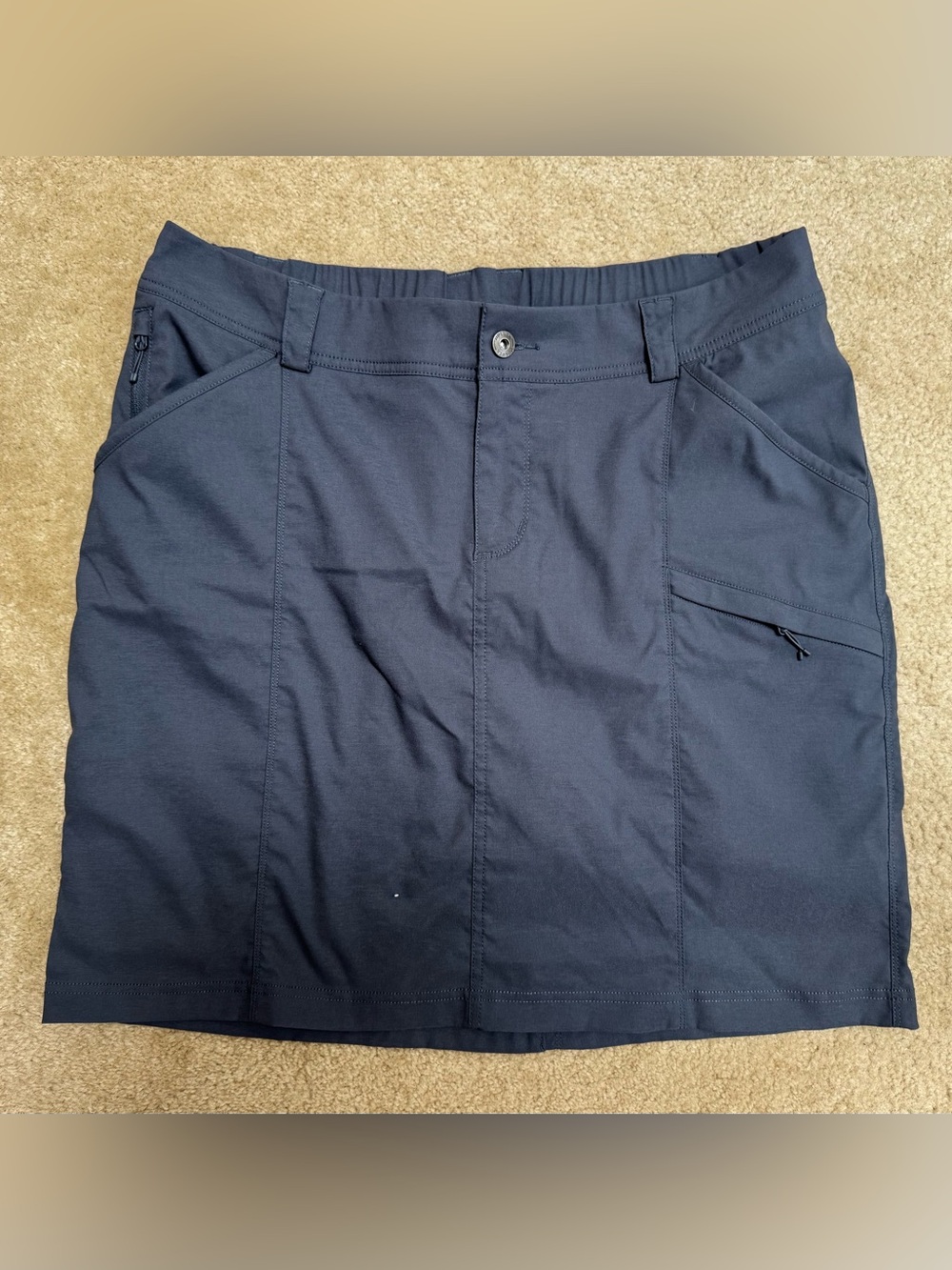 Women's Duluth Sz 14 Gray Performance Skort with Zip Pocket